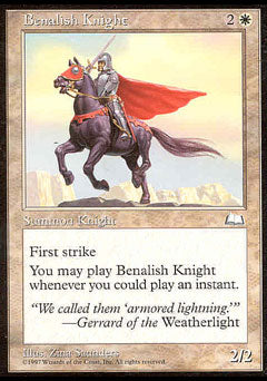 Benalish Knight (Weatherlight) Light Play