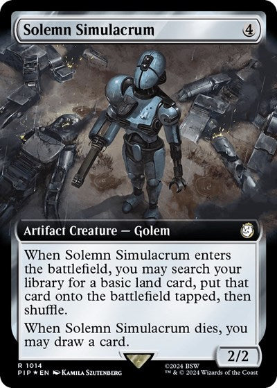 Solemn Simulacrum (Extended Art) (Surge Foil) (Universes Beyond: Fallout) Near Mint