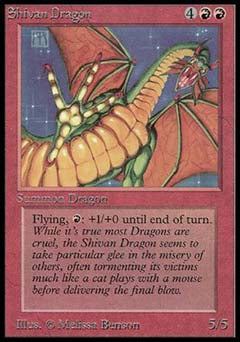 Shivan Dragon (Beta) Near Mint