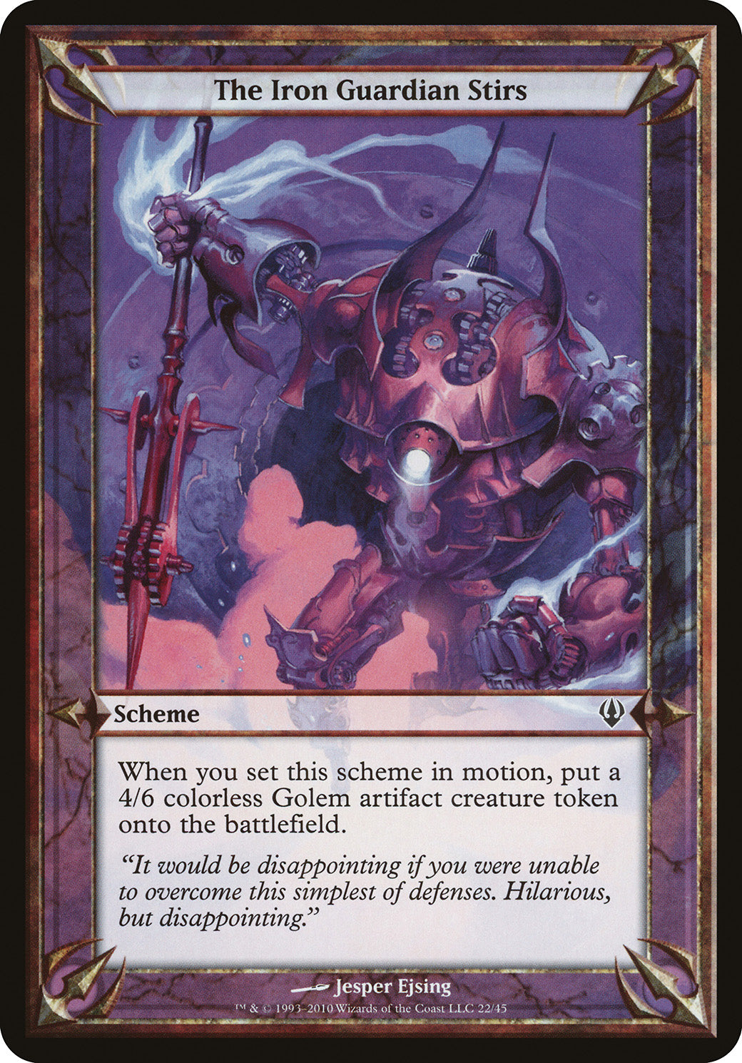 The Iron Guardian Stirs (Scheme) (Archenemy) Near Mint