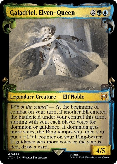 Galadriel, Elven-Queen (Showcase Scrolls) (Commander: The Lord of the Rings: Tales of Middle-earth) Near Mint