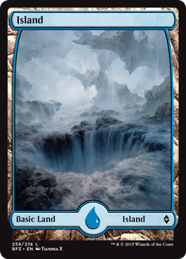 Island (259) (Full Art) (Battle for Zendikar) Near Mint