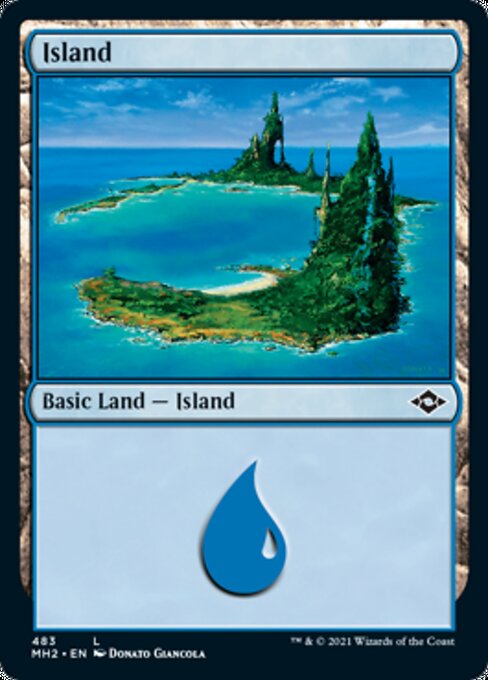 Island (483) (Modern Horizons 2) Near Mint Etched Foil