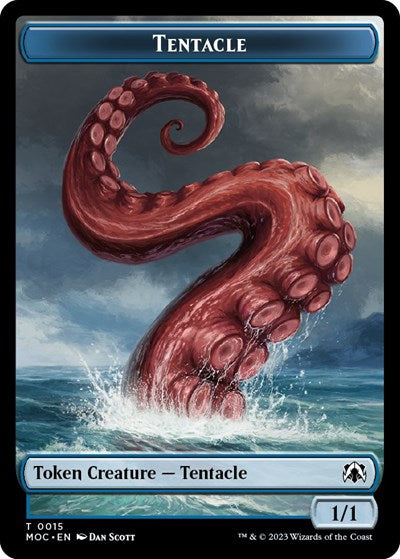 Tentacle / Human Double-sided Token (Commander: March of the Machine) Near Mint