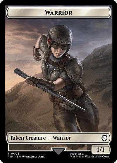 Warrior / Food (0012) Double-Sided Token (Universes Beyond: Fallout) Near Mint