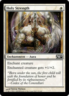Holy Strength (Magic 2010 Core Set) Near Mint Foil