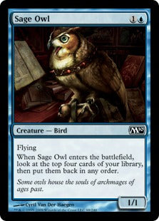 Sage Owl (Magic 2010 Core Set) Near Mint Foil