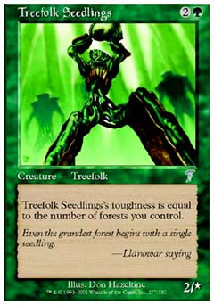 Treefolk Seedlings (7th Edition) Light Play
