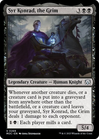 Syr Konrad, the Grim (Commander: March of the Machine) Near Mint