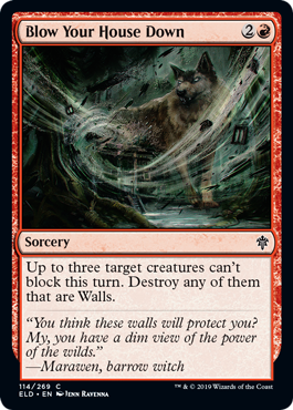 Blow Your House Down (Throne of Eldraine) Near Mint Foil