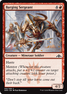 Barging Sergeant (Guilds of Ravnica) Near Mint Foil