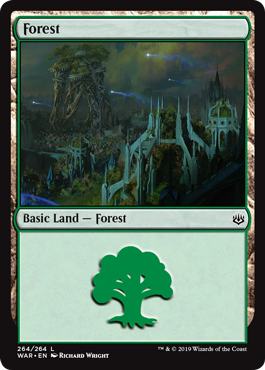 Forest (264) (War of the Spark) Near Mint Foil
