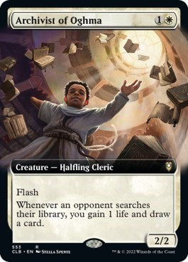 Archivist of Oghma (Extended Art) (Commander Legends: Battle for Baldur's Gate) Near Mint Foil