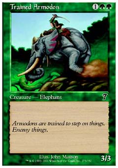 Trained Armodon (7th Edition) Near Mint Foil