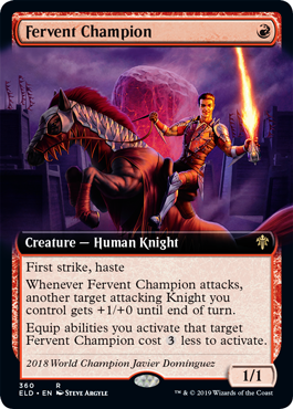 Fervent Champion (Extended Art) (Throne of Eldraine) Near Mint