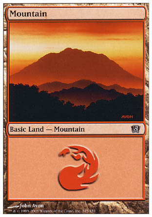Mountain (345) (8th Edition) Near Mint Foil