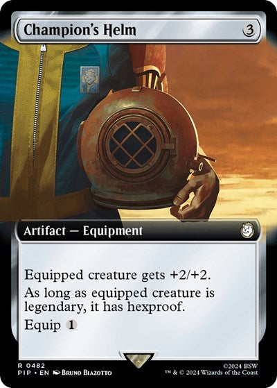 Champion's Helm (Extended Art) (Universes Beyond: Fallout) Near Mint