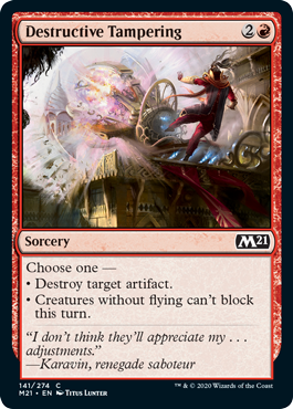 Destructive Tampering (Magic 2021 Core Set) Near Mint