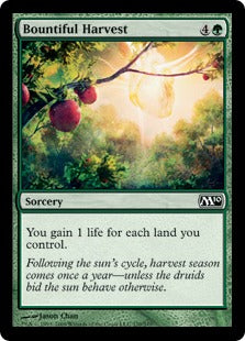 Bountiful Harvest (Magic 2010 Core Set) Near Mint Foil
