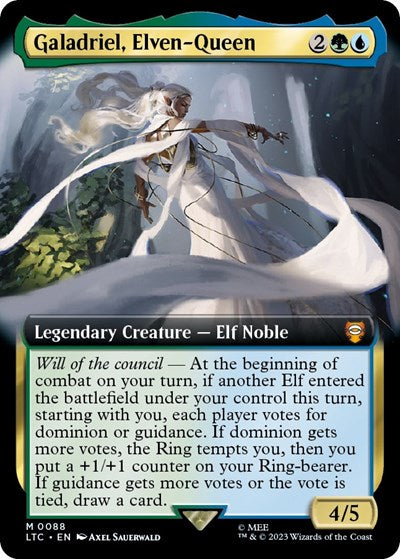 Galadriel, Elven-Queen (Extended Art) (Commander: The Lord of the Rings: Tales of Middle-earth) Near Mint Foil