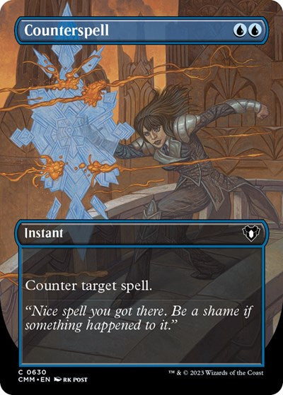 Counterspell (Borderless) (Commander Masters) Near Mint Foil