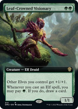 Leaf-Crowned Visionary (Extended Art) (Dominaria United) Near Mint