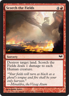 Scorch the Fields (Dark Ascension) Near Mint Foil