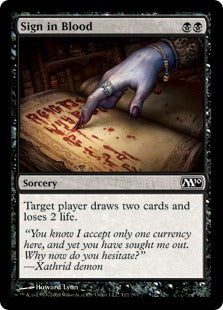 Sign in Blood (Magic 2010 Core Set) Near Mint
