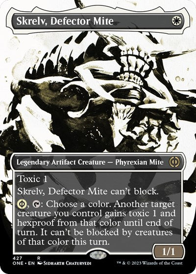 Skrelv, Defector Mite (Showcase) (Step-and-Compleat Foil) (Phyrexia: All Will Be One) Near Mint