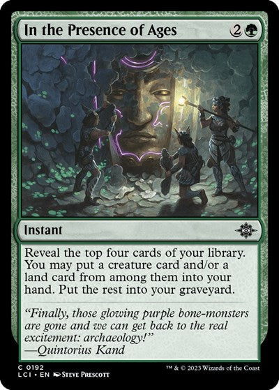 In the Presence of Ages (The Lost Caverns of Ixalan) Near Mint Foil