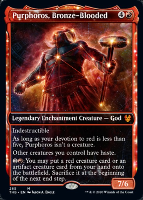 Purphoros, Bronze-Blooded (Showcase) (Theros Beyond Death) Near Mint