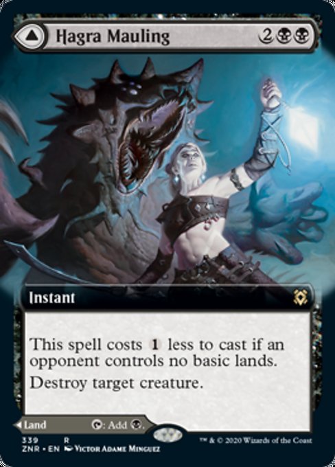Hagra Mauling / Hagra Broodpit (Extended Art) (Zendikar Rising) Near Mint Foil