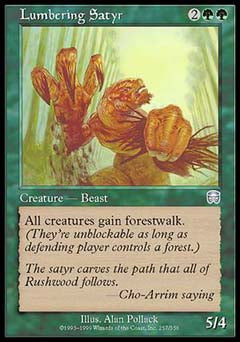 Lumbering Satyr (Mercadian Masques) Near Mint