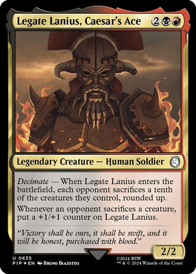 Legate Lanius, Caesar's Ace (Surge Foil) (Universes Beyond: Fallout) Near Mint