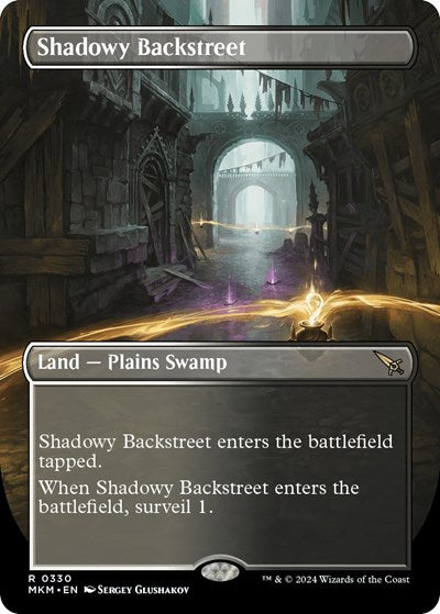 Shadowy Backstreet (Borderless) (Murders at Karlov Manor) Near Mint Foil