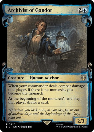 Archivist of Gondor (Showcase Scrolls) (Commander: The Lord of the Rings: Tales of Middle-earth) Near Mint