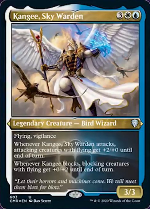 Kangee, Sky Warden (Foil Etched) (Commander Legends) Near Mint Foil