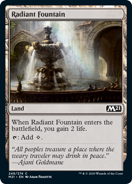 Radiant Fountain (Magic 2021 Core Set) Near Mint Foil