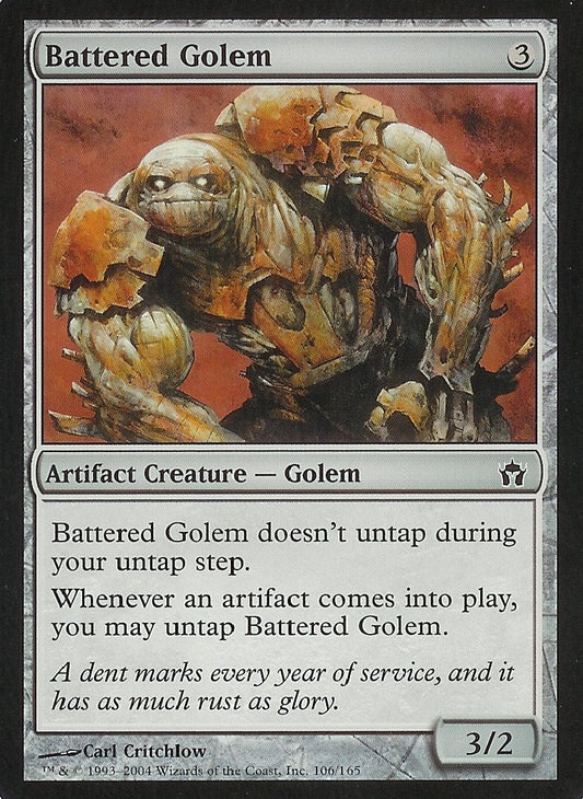 Battered Golem (Fifth Dawn) Light Play Foil