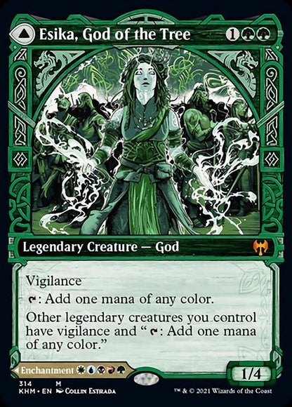 Esika, God of the Tree / The Prismatic Bridge (Showcase) (Kaldheim) Near Mint