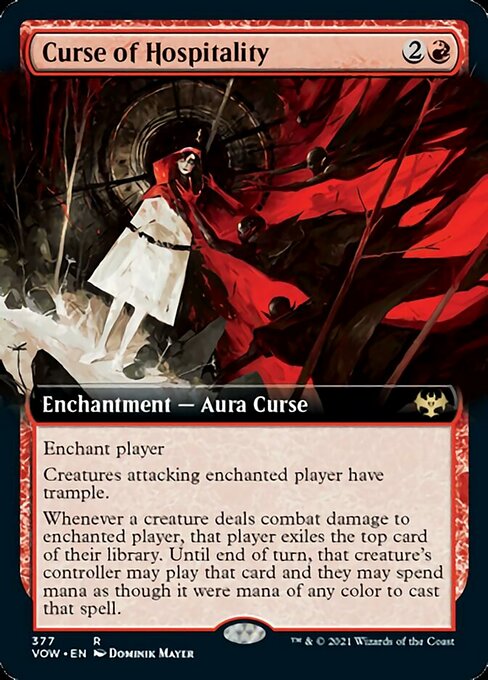Curse of Hospitality (Extended Art) (Innistrad: Crimson Vow) Near Mint