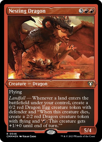 Nesting Dragon (Foil Etched) (Commander Masters) Near Mint