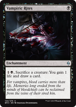 Vampiric Rites (Battle for Zendikar) Near Mint