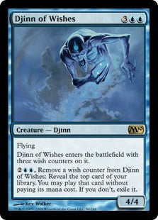 Djinn of Wishes (Magic 2010 Core Set) Light Play Foil