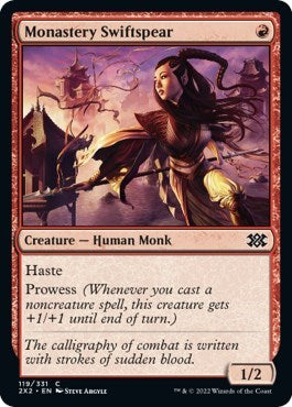 Monastery Swiftspear (Double Masters 2022) Near Mint Foil