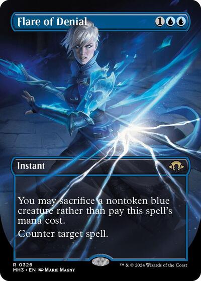 Flare of Denial (Borderless) (Modern Horizons 3) Near Mint