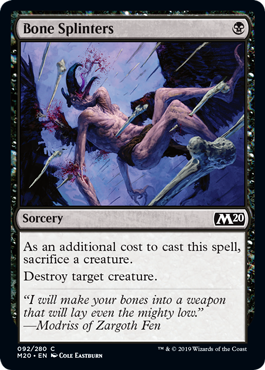 Bone Splinters (Magic 2020 Core Set) Near Mint