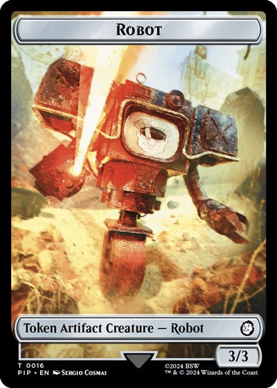 Robot / Food (0014) Double-Sided Token (Universes Beyond: Fallout) Near Mint