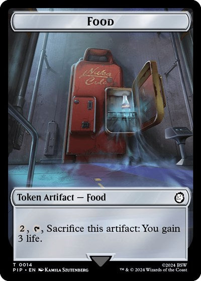 Food (0014) / Human Soldier Double-Sided Token (Universes Beyond: Fallout) Near Mint