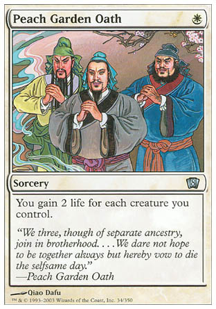 Peach Garden Oath (8th Edition) Near Mint Foil